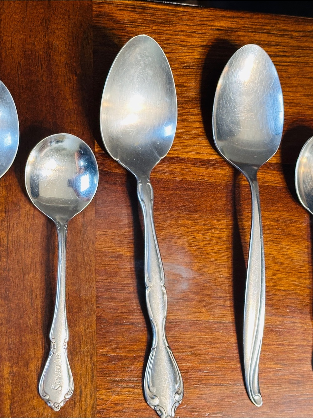 Lot Of 5 Oneida Community Serving Spoons